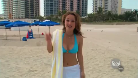 Giada De Laurentiis' Sexy Beach Bikini Jiggles 🔥🏖️