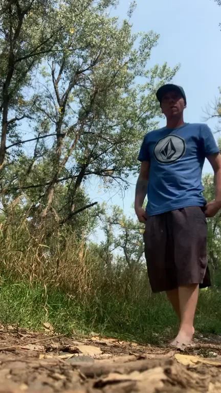 Naughty Dude Jerks Off in the Wild Outdoors