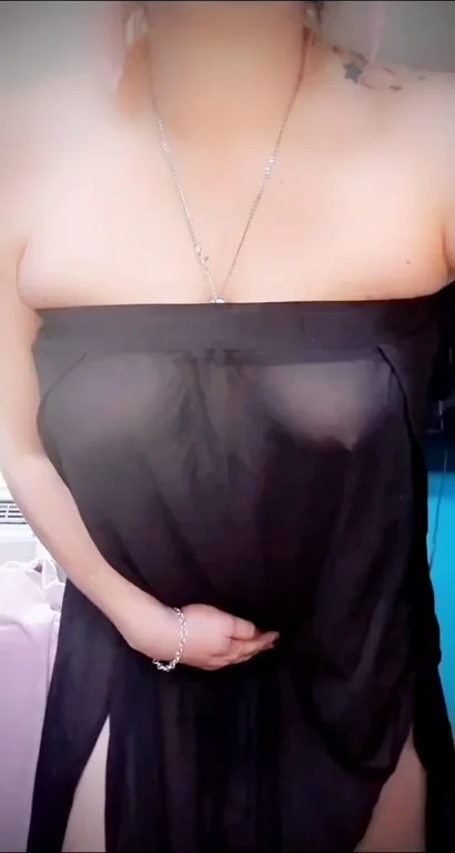 🍑 Breedable Hips Tease in Sheer Black Dress 🔥