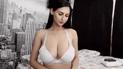 Sexy brunette big natural tits