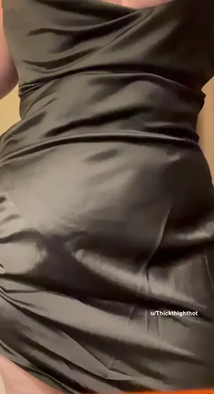 Surprise Boob Drop in Shiny Dress! 😏🍒 [OC]