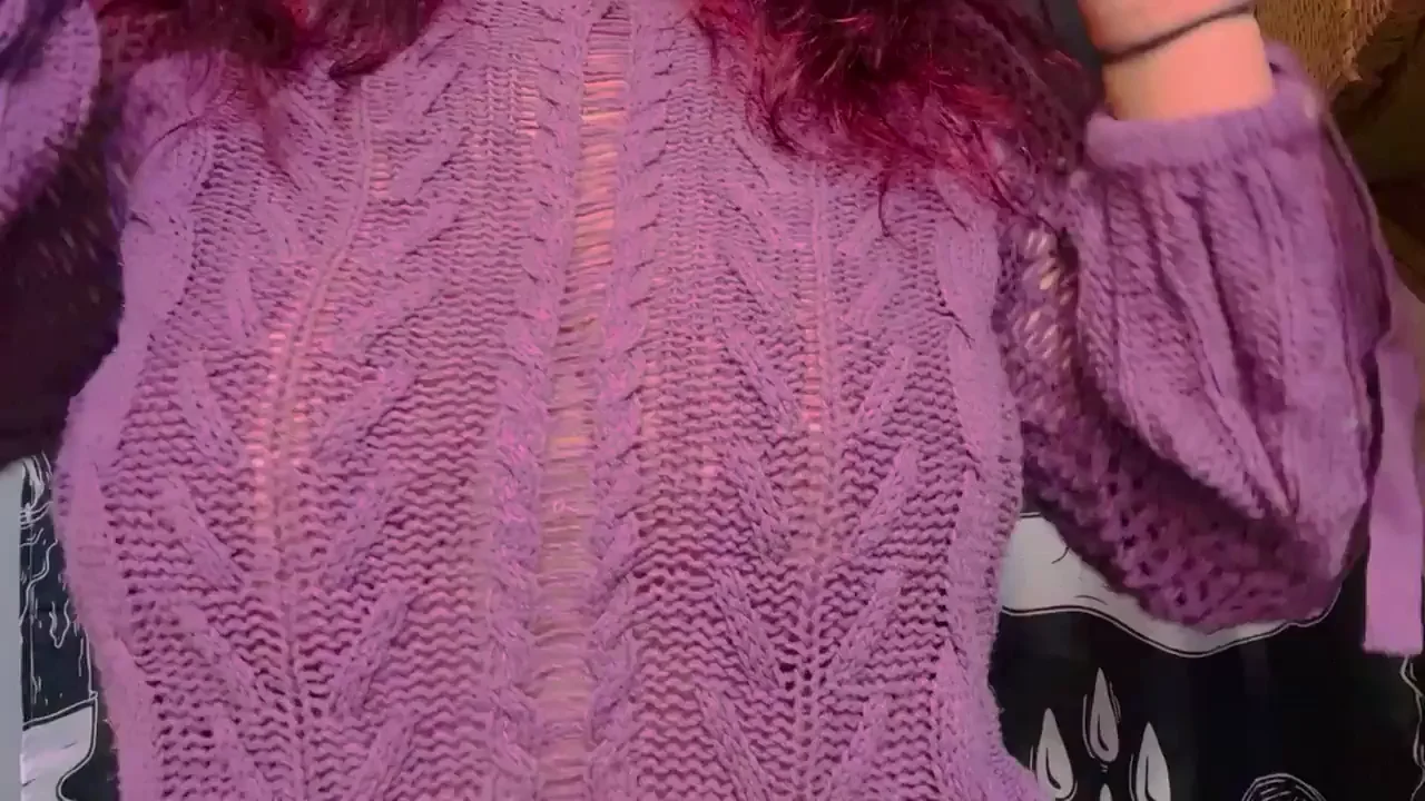 I love how old sweaters feel when they rub against my nipples