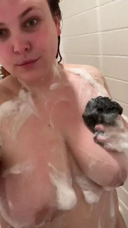 Stacked Slut Soaping Her Massive Tits in the Shower 💦🧼🍈🍈