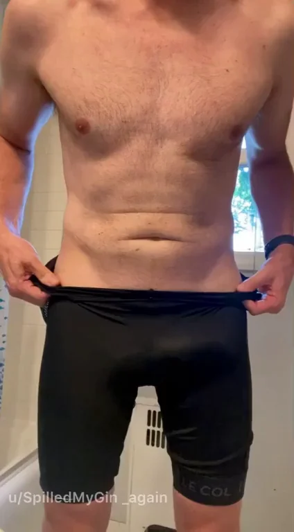 Spandex Bike Shorts Bulge Reveal: Massive Cock Unleashed