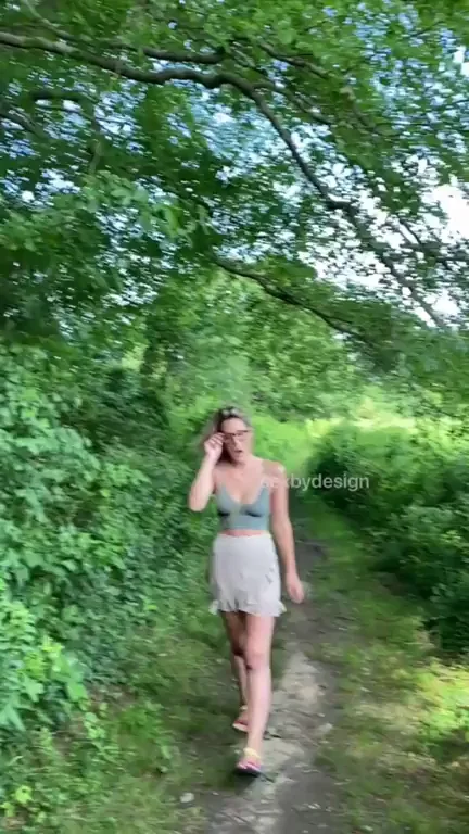 Trail Slut Gets Sticky and Creamy Outdoors