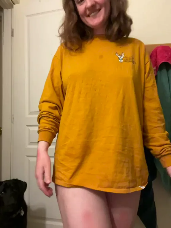 My big baggy tee vs what's underneath