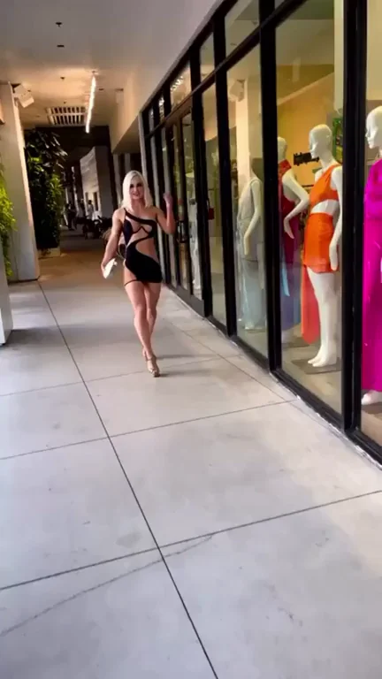 Slutty Shopping Strut: Barely Legal Attire in Public Mall