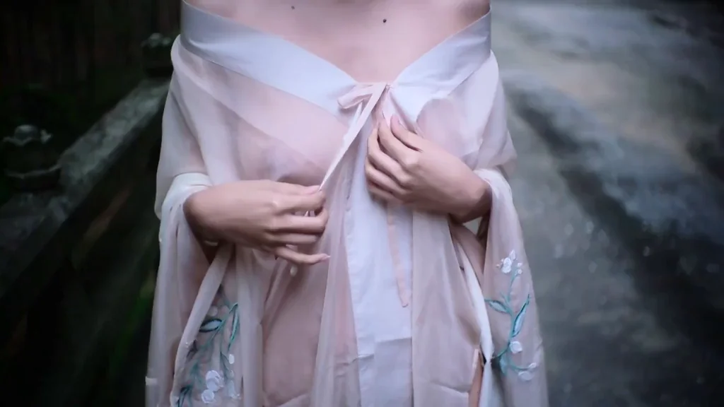 undoing her robe