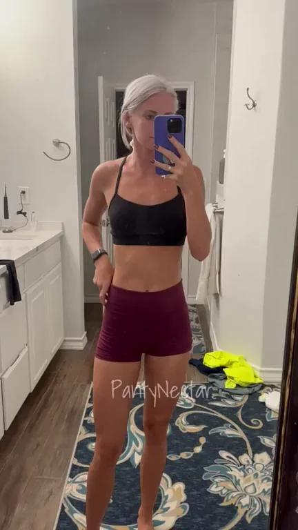 Workout complete! Now it's shower time