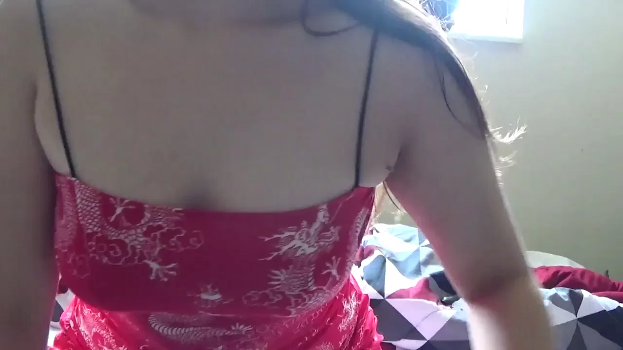 Mistyyy69's Slutty Red Nightie Tit Tease GIF