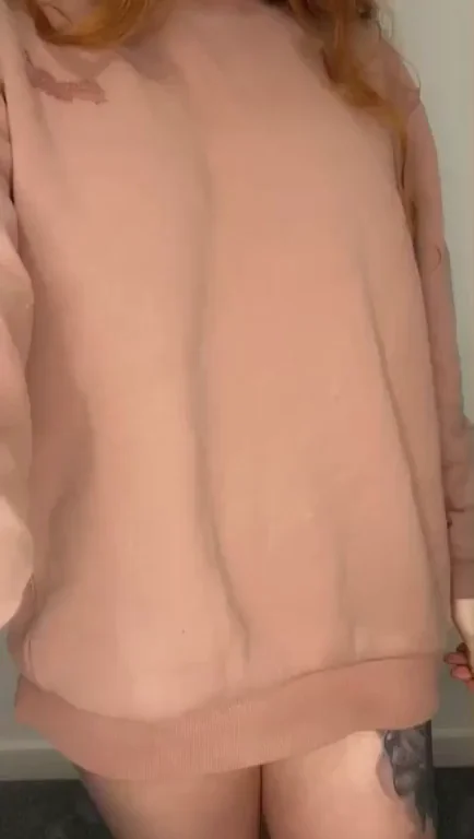 Busty Petite Slut Teases Tits in Oversized Hoodie 😈🍑