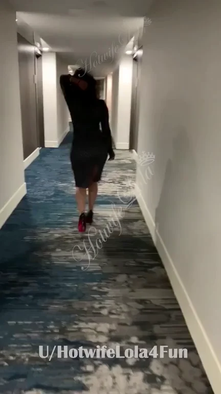 Hotwife Lola's Hotel Tease: Curvy Ass Up for Stranger's Gaze While Hubby Watches