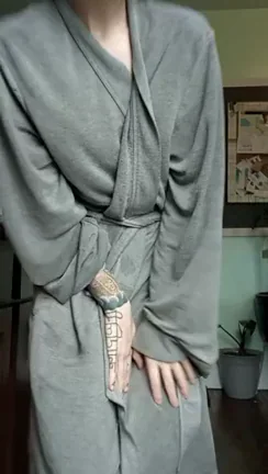 Short Hair Slut Ditches Long Locks for Sexy Robe Tease 😈💇‍♀️