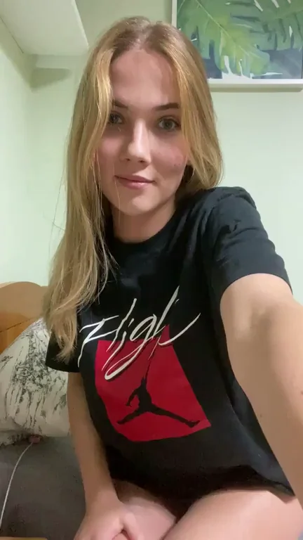 Sleepover Slut in Jordan Tee & Red Lace Lingerie 😈🔥 [F]