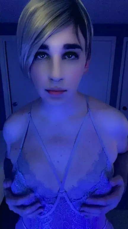 Bigger Titties This Year? Busty Trans Tease in Lingerie 💦🍒