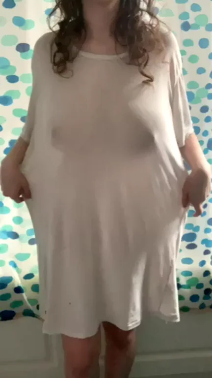 My 'Little' Gift: Massive Tits Peeking Thru 😈🍈🍈