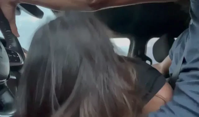 He took his hands off the wheel to fuck my throat