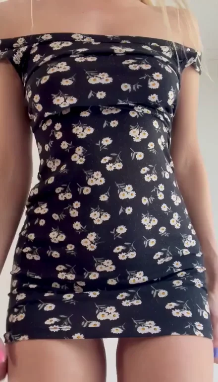 Juicy peach under my dress