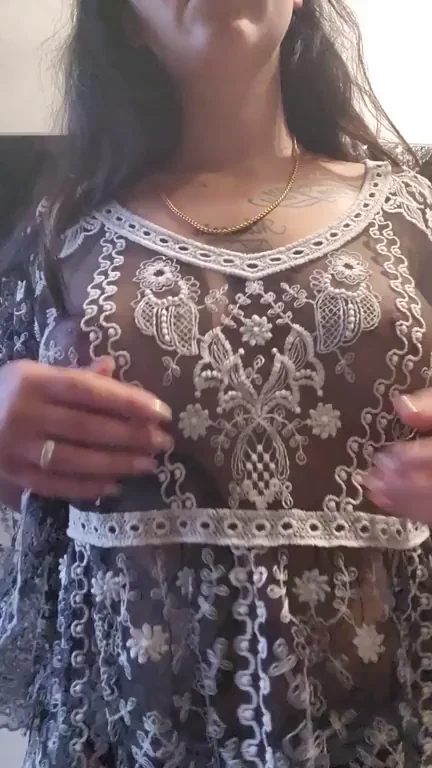 Teasing My Super Sensitive Nipples Through Sheer Lace