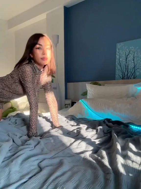 Do you imagine your fuckdoll crawling on your bed like this