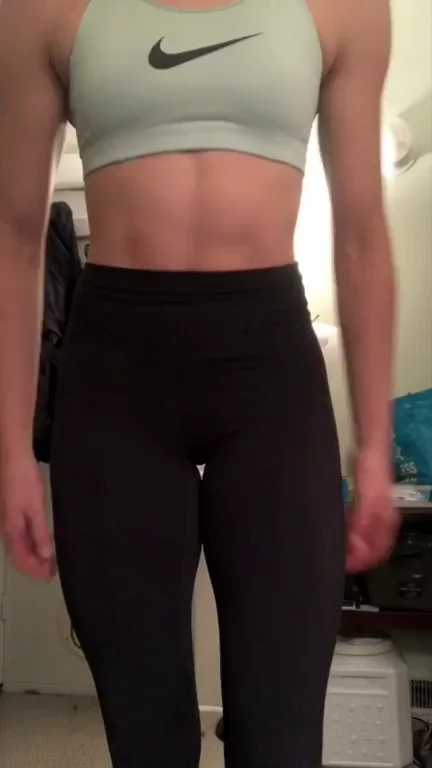 Will Nike Sponsor My Nude Tease? 😈 Seductive Femboy Tummy Flex 💦