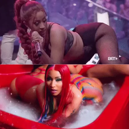 Cardi B & Nicki Minaj 🍑🔥 Booty Queens Twerking & Splashing