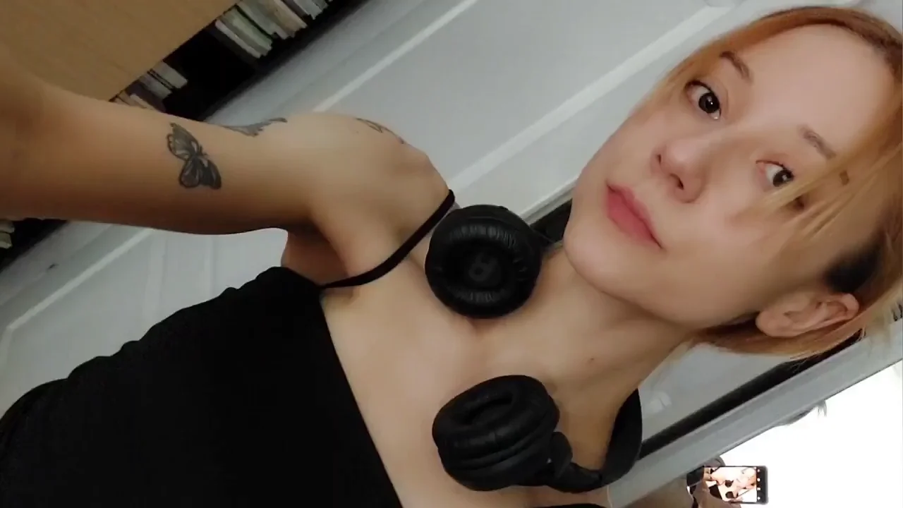 Tilted Tease: Upside-Down Phone Slip Reveals Perky Tits & Slender Curves