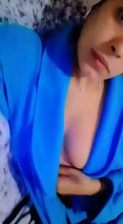 No Panties Tease in Blue Robe 😈💦