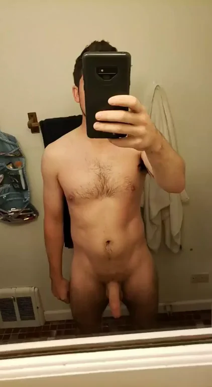 How do I look before getting in the shower? (M)