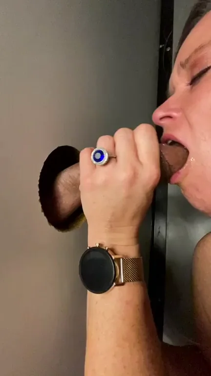 Sloppy Gloryhole Deepthroat Queen Devours Thick Cock