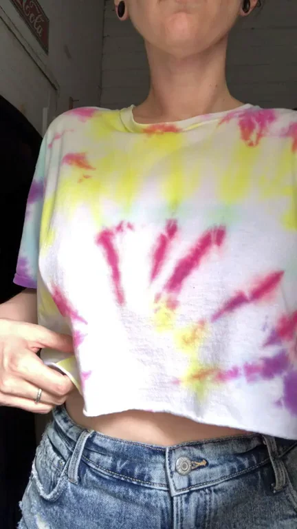 Monday MILF Titty Drop: Massive Jugs Burst Free from Tie-Dye Tease