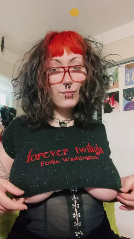 Goth Babe's Massive Titty Drop Tease