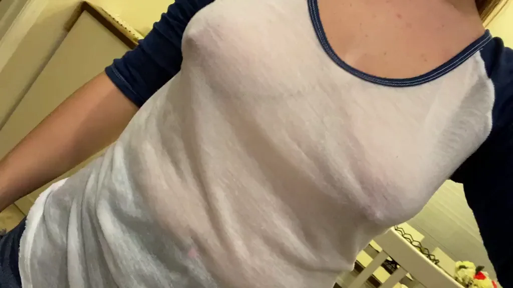 Showing off her nips