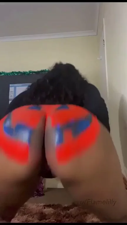 🍭 Halloween Treat: Bounce My Thick Ebony Ass on Your Cock? 🎃🍑