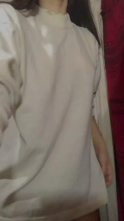 Petite Tease: Oversized Sweater Hides Juicy Tits & Phat Ass ðŸ™Š