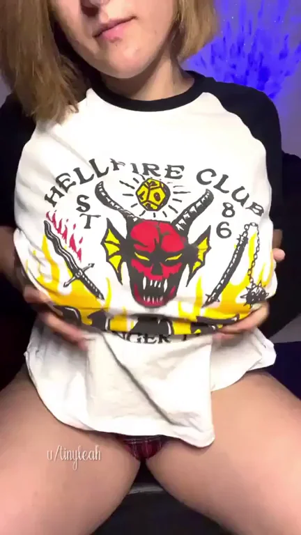 Titty Drop Temptation: Shove Your Face Between My Plump Hellfire Jugs [OC]