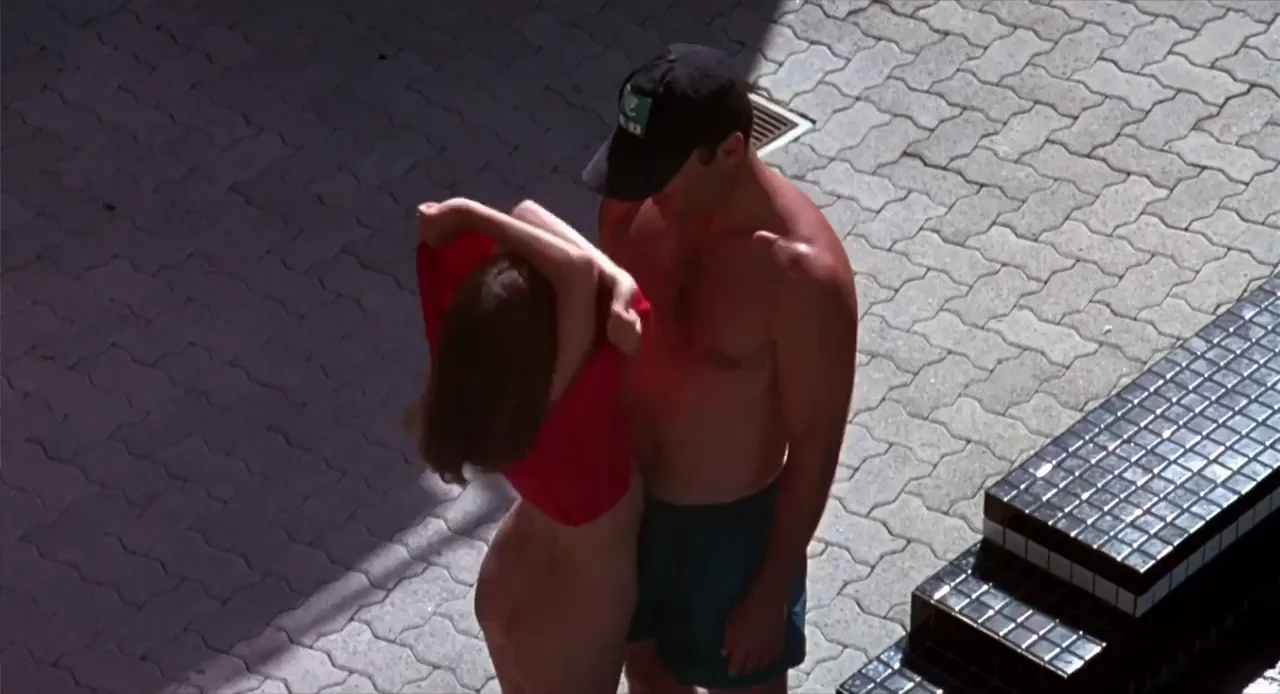 Jane March - Color of Night (1994) - the standard version of the pool nude sex scene