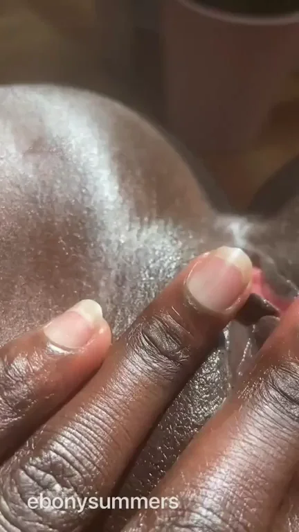 Ebony Slut's Pussy Breakfast Feast
