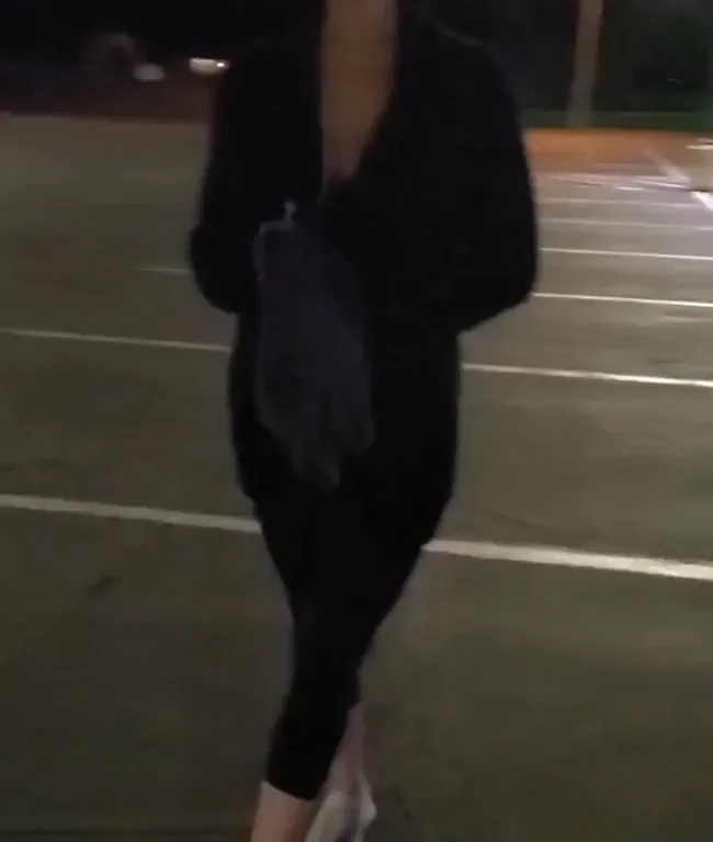 Hot Babe's Naughty Night Walk in Tight Leggings 😈🌙