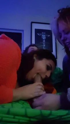 my sluts love taking turns gagging on my cock [OC]