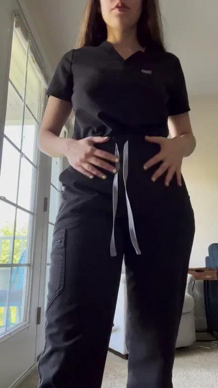 Slutty Nurse Tease: Tits Out in Scrubs? 😈💉