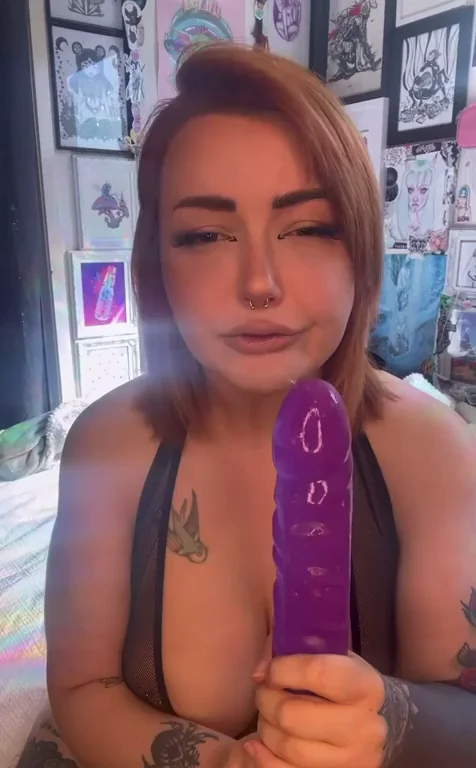 Feeling Super Breedable with My Fat Purple Dildo 😈💦