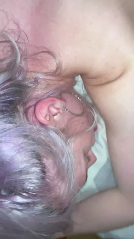 Purple-Haired Trans Tease: Would You Pound This Slutty Neck Arch? ;)