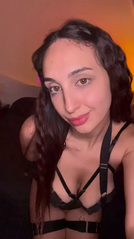 Fiery Latina Slut in Strappy Lingerie Tease