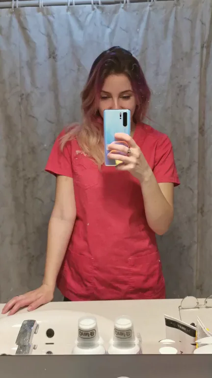 Sometimes the phrase "bringing your work home with you" applies to soaking wet panties and hard nipples