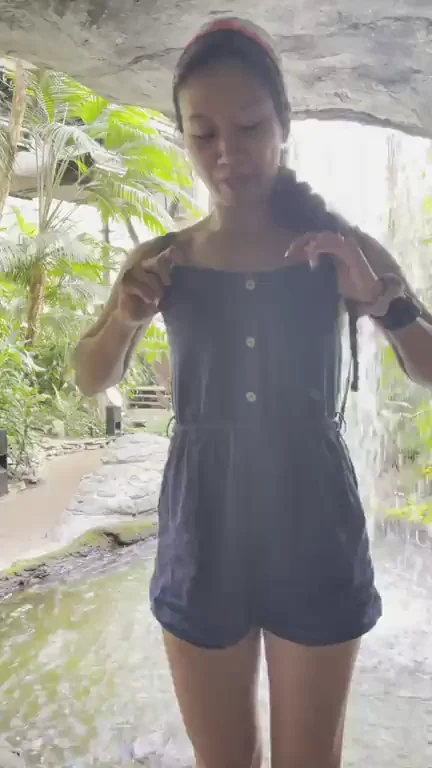 Jungle Cave Slut Teasing Her Juicy Tits