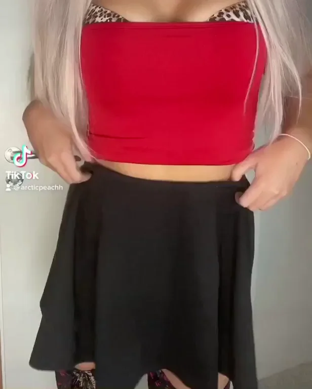 First TikTok Tease: Rate My Slutty Skirt Flip? 🔥🍑