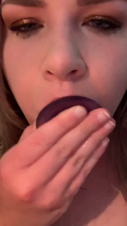 Stuff My Slutty Whore Face with That Massive Purple Monster