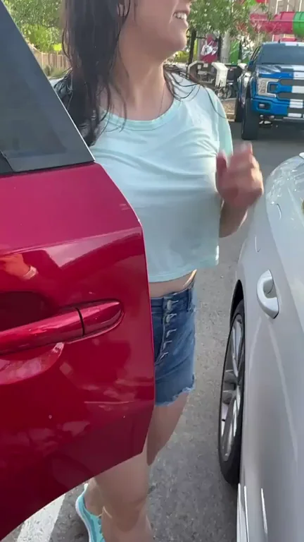 Showing off my tits while I was out at the waterpark!