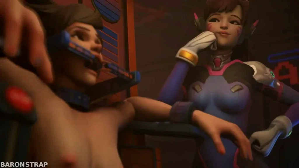 Tracer Captured in DVa Arcade (Baronstrap) [Overwatch]